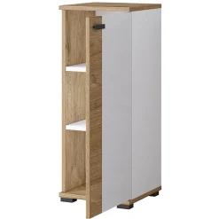Colonna bagno 35x86h cm bassa 1 anta bianco lucido rovere Crystal