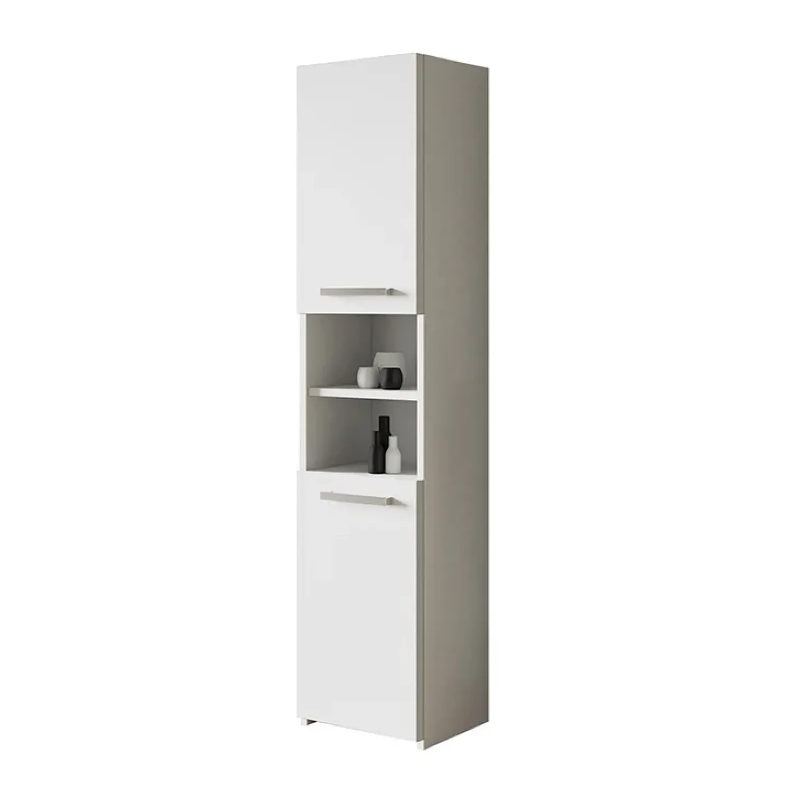 Colonna bagno 40x170h cm moderna con ripiano bianco Ramona