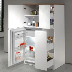 Colonna frigo dispensa cucina 90x165h cm moderna bianco rovere Gourmet