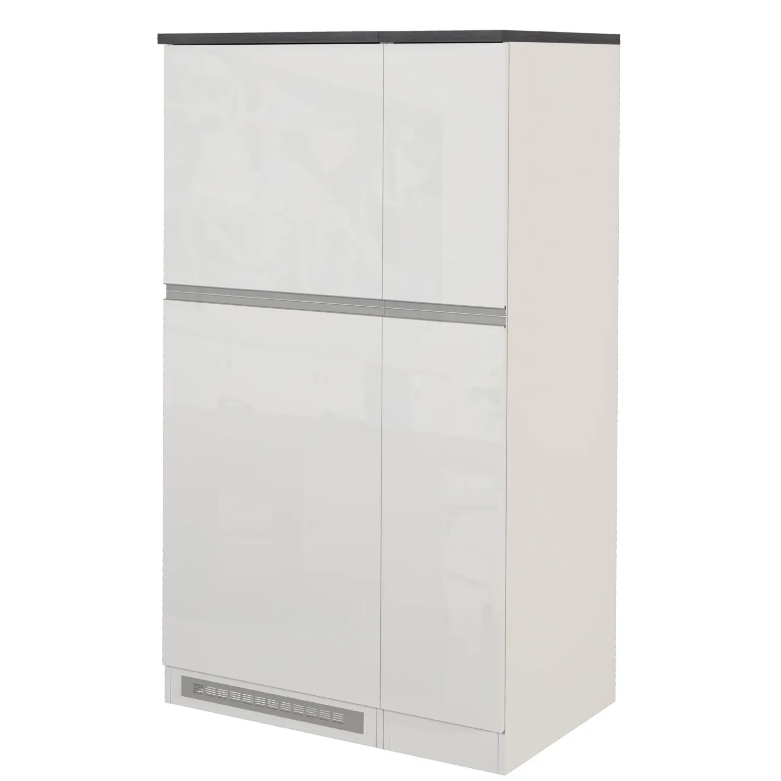 Colonna frigo dispensa cucina 90x165h cm moderna bianco grigio pietra Gourmet