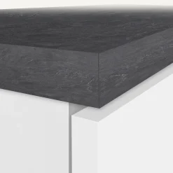 Colonna frigo dispensa cucina 90x165h cm moderna bianco grigio pietra Gourmet