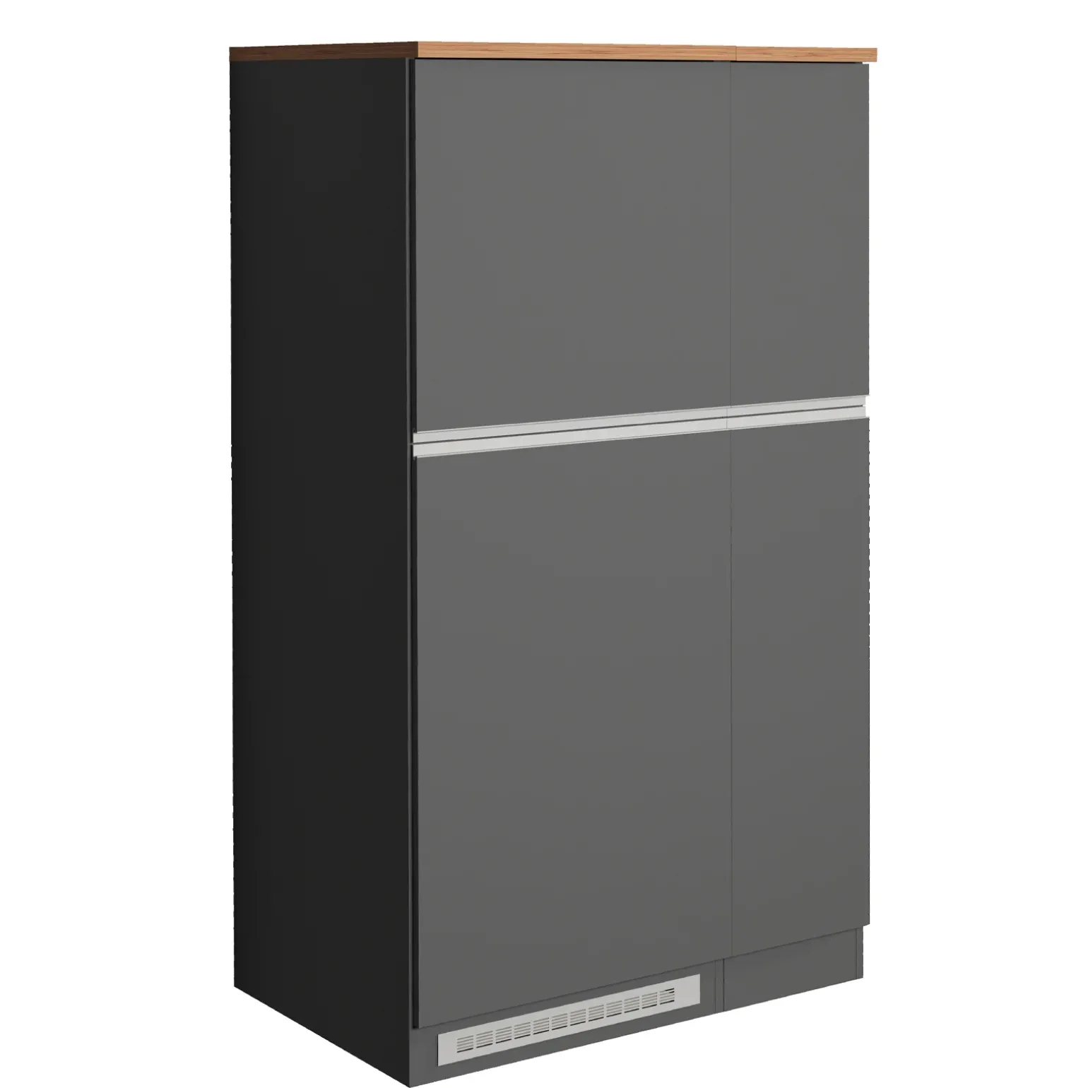 Colonna frigo dispensa cucina 90x165h cm moderna antracite rovere Gourmet