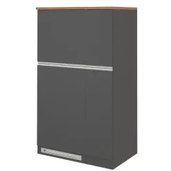 Colonna frigo dispensa cucina 90x165h cm moderna antracite rovere Gourmet