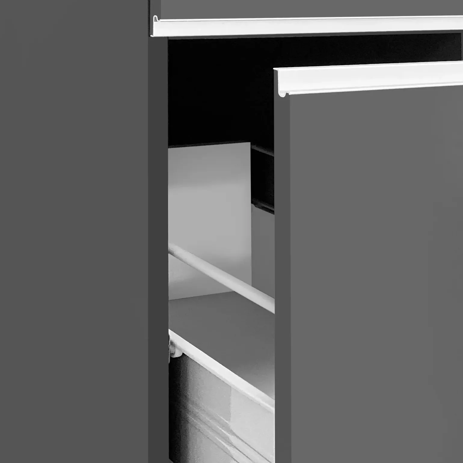 Colonna frigo dispensa cucina 90x165h cm moderna antracite rovere Gourmet