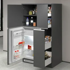 Colonna frigo dispensa cucina 90x165h cm moderna antracite grigio pietra Gourmet