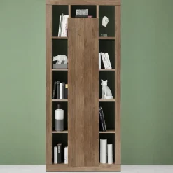 Colonna libreria 95x217h cm 1 anta rovere scuro Trilogy