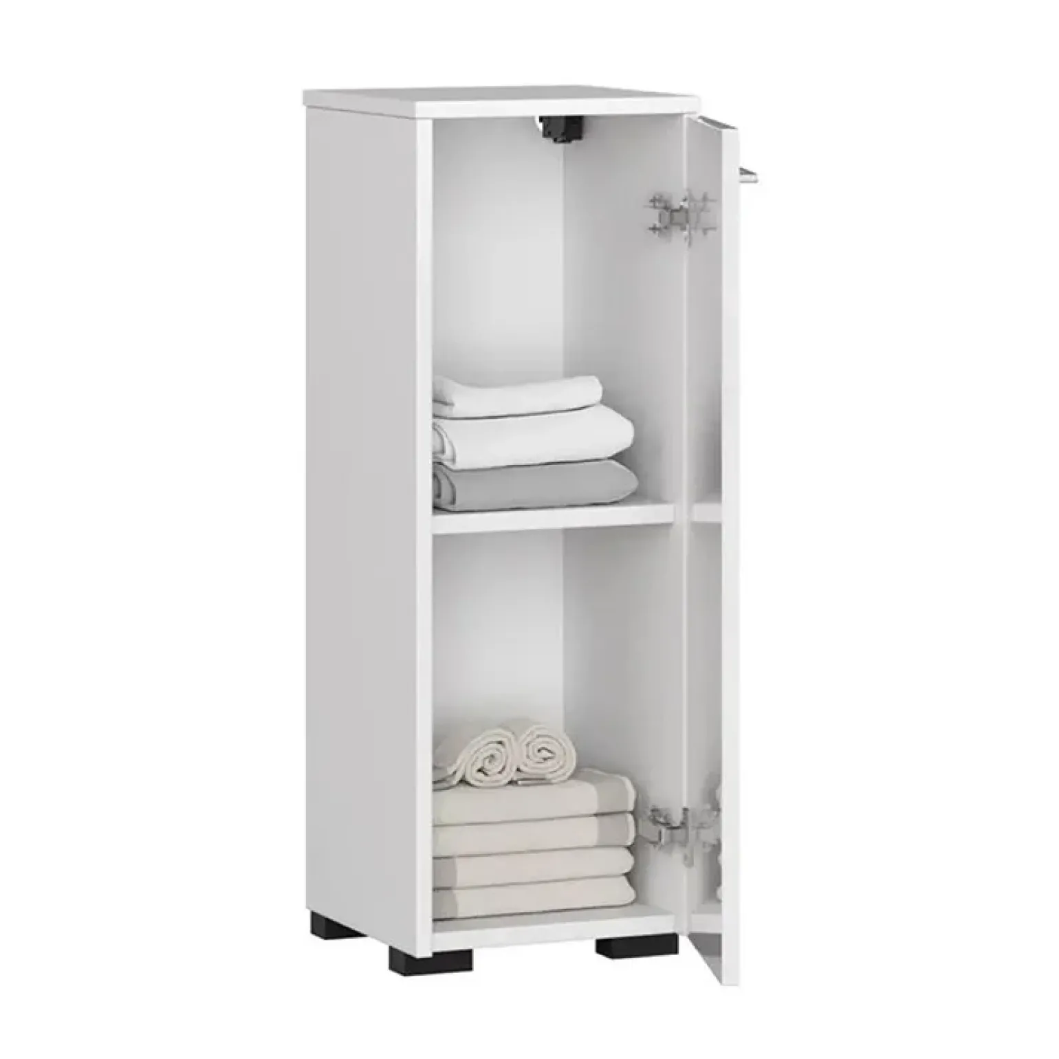 Colonna per bagno bassa 30x85h cm con 1 anta bianco lucido Cordelia