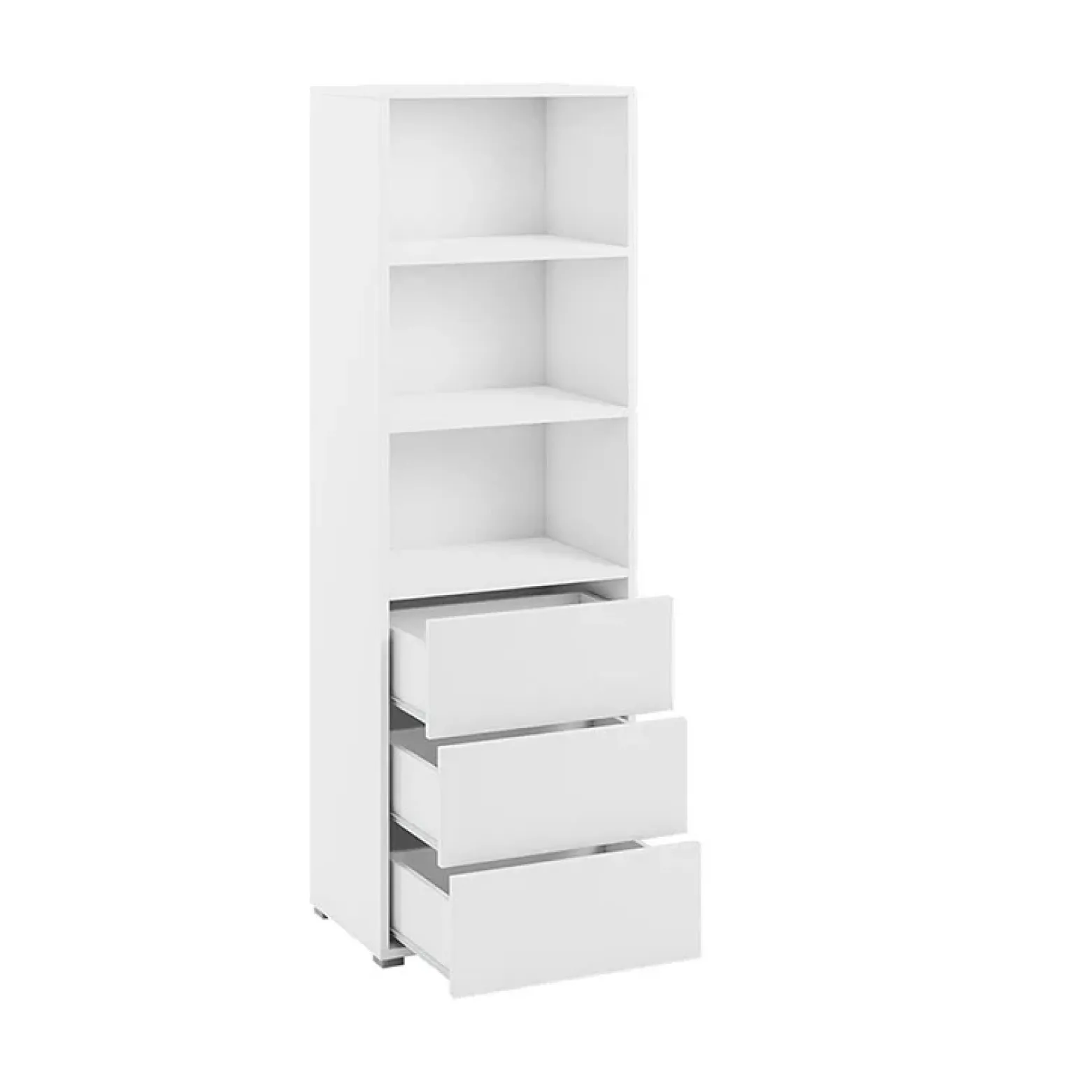 Colonna soggiorno 60x178h cm 3 cassetti 3 vani a giorno bianco Eindhoven