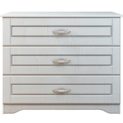 Comò classico 99x78h cm 3 cassetti bianco opaco Friuli