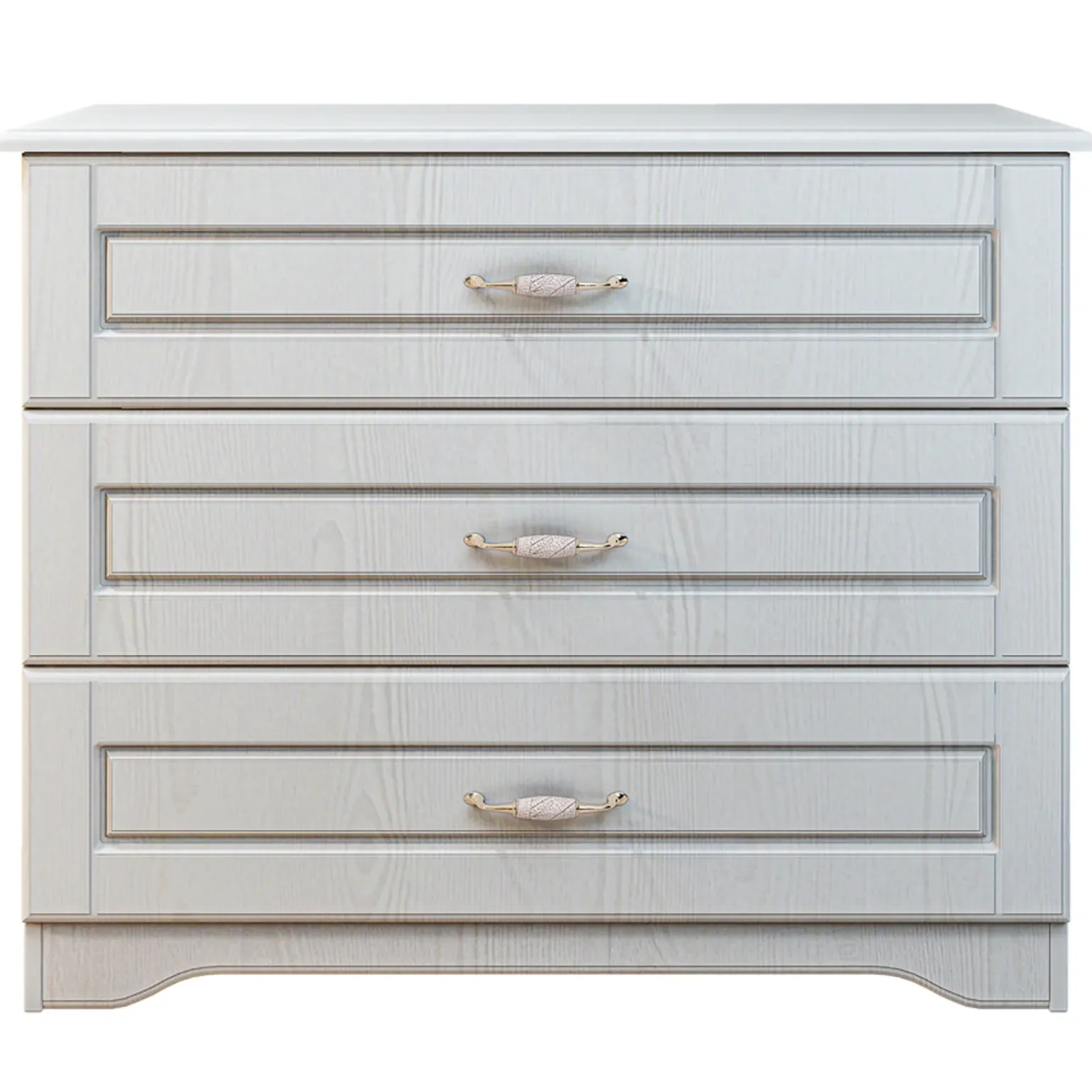Comò classico 99x78h cm 3 cassetti bianco opaco Friuli