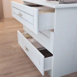 Comò classico 99x78h cm 3 cassetti bianco opaco Friuli