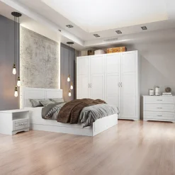 Comò classico 99x78h cm 3 cassetti bianco opaco Friuli