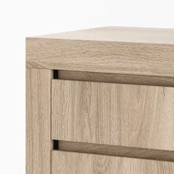 Comò 137x81h cm 1 anta 3 cassetti moderno rovere sonoma Panama