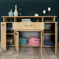 Comò 154x85h cm 4 ante moderno in rovere rustico Pippo