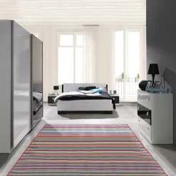 Comò 92x88h cm 3 cassetti moderno bianco nero Jenny
