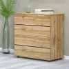 Comò 80x80h cm 4 cassetti moderno quercia Tamika