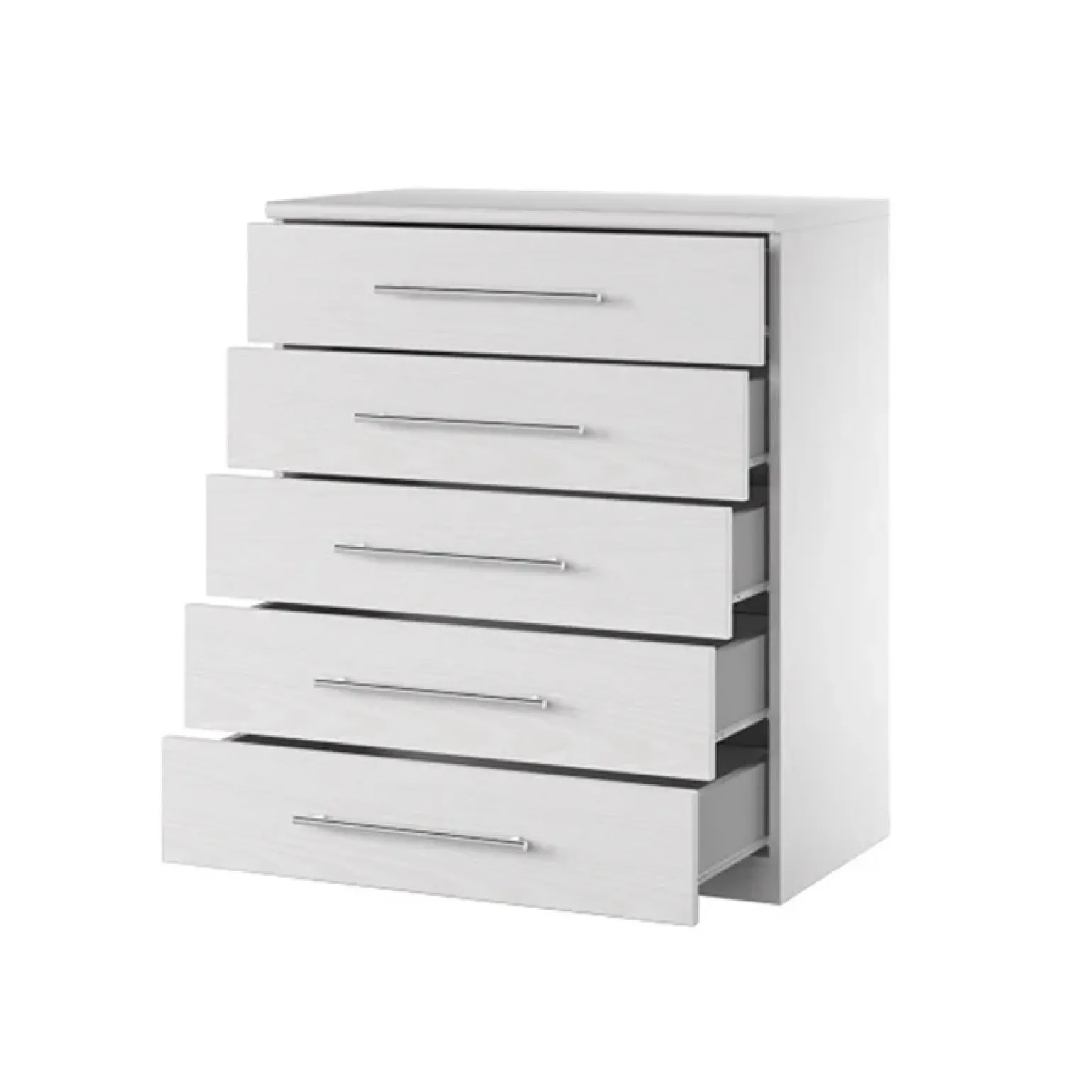 Comò 70x90h cm con cassetti moderno bianco frassinato Dogliani