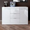 Comò 120x80h cm moderno bianco lucido Alina