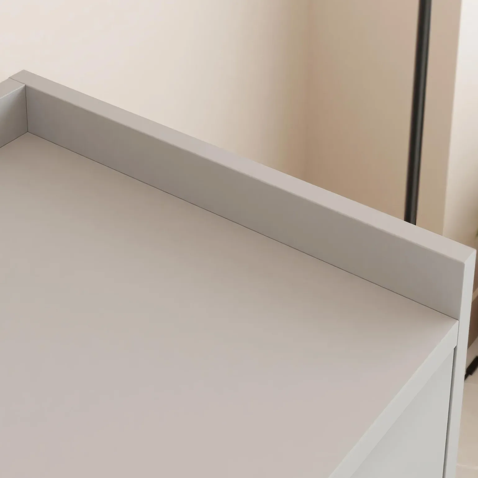 Comodino 40x47h cm 2 cassetti design moderno bianco Pollon