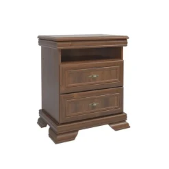 Comodino 58x68h cm 2 cassetti arte povera quercia Kelly