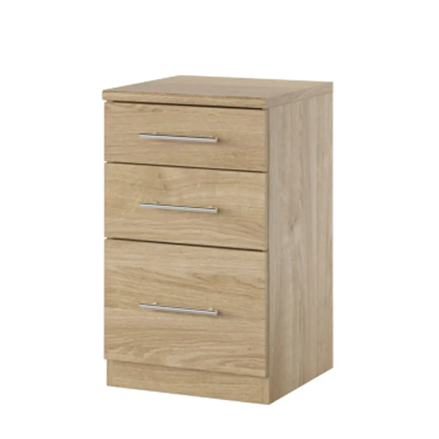 Comodino 37x63h cm 3 cassetti design rovere Dogliani