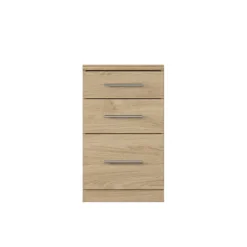 Comodino 37x63h cm 3 cassetti design rovere Dogliani
