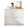 Comodino 46x50h cm 2 cassetti bianco opaco Manuel