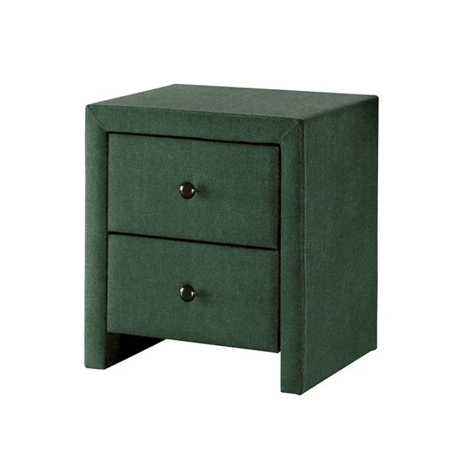 Comodino 48x54h cm 2 cassetti moderno verde scuro Elettra