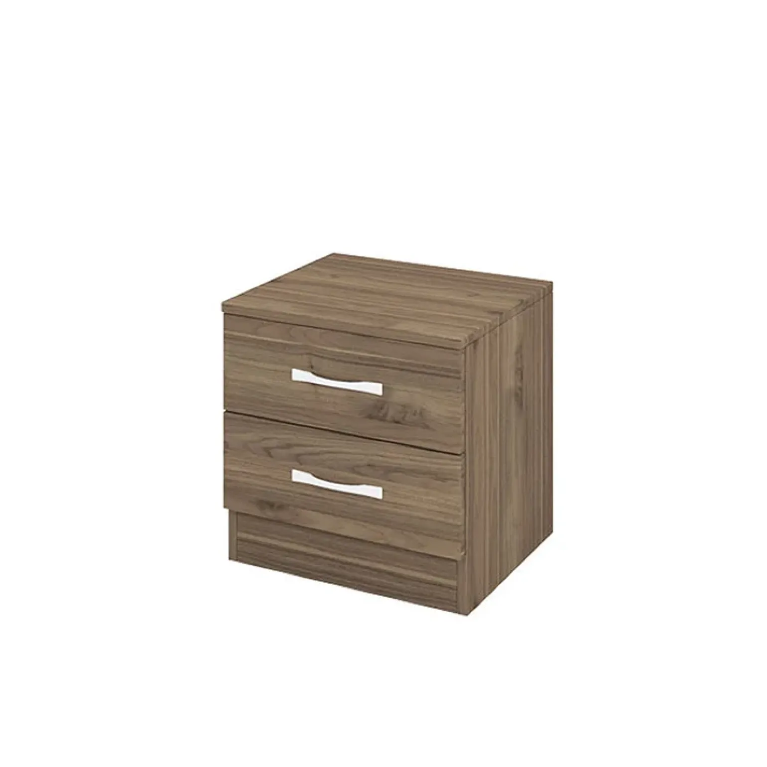 Comodino 40x41h cm 2 cassetti design noce Marte