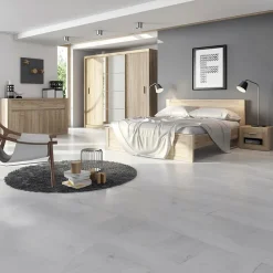 Comodino 50x40h cm 1 cassetto rovere Ombra