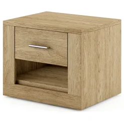 Comodino 50x40h cm 1 cassetto rovere rustico Ombra