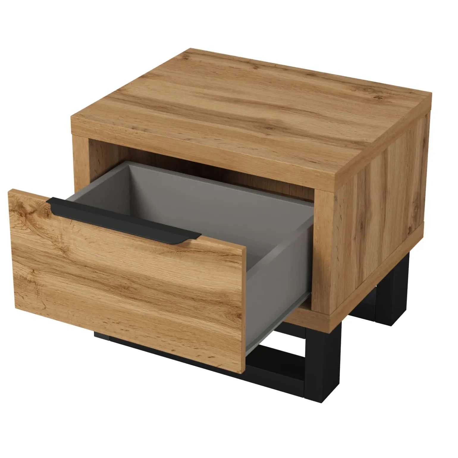 Comodino 55x49h cm 1 cassetto rovere Petra