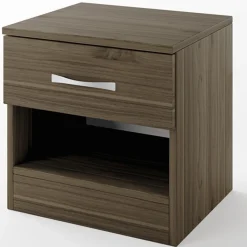 Comodino 40x41h cm con cassetto moderno noce Selvaggia