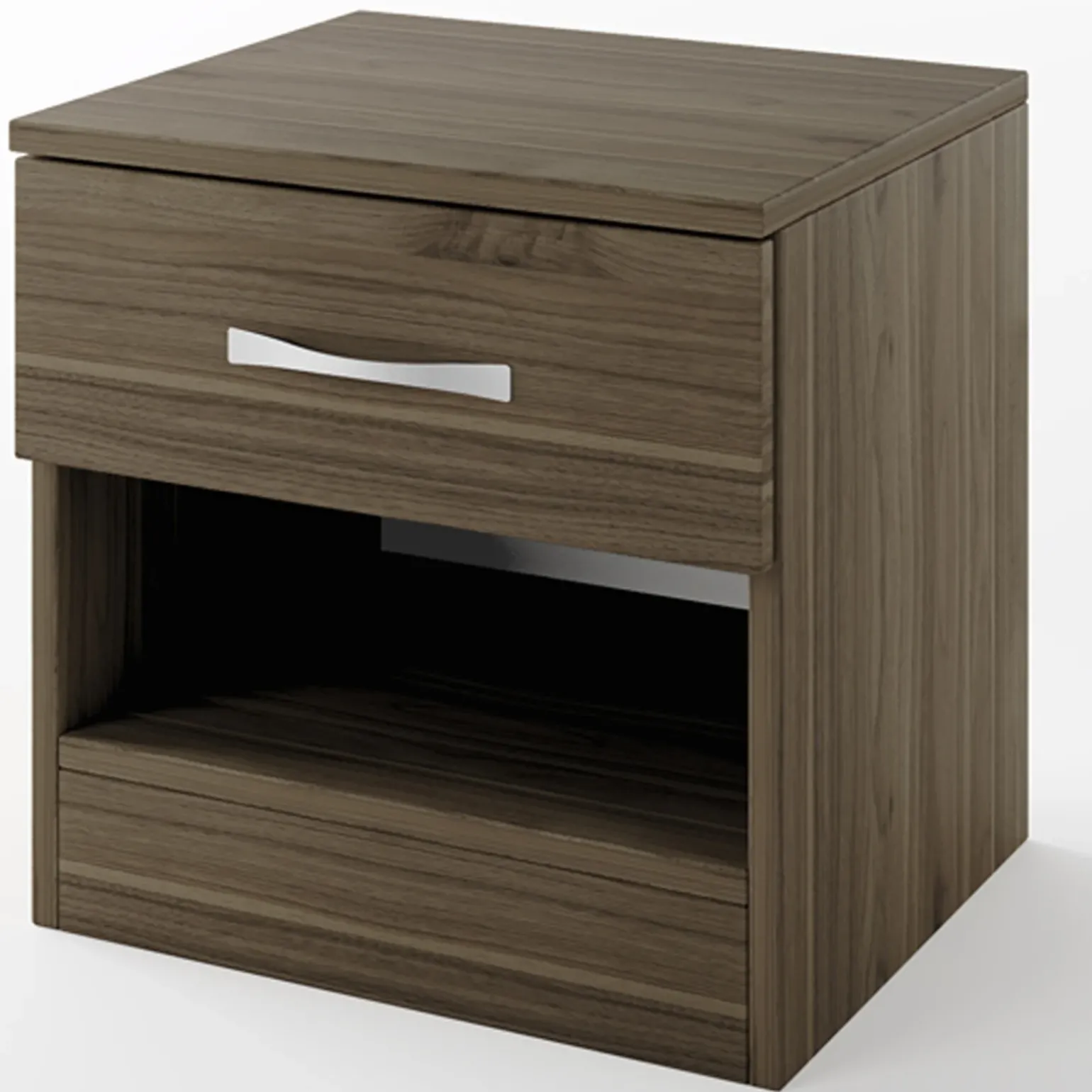 Comodino 40x41h cm con cassetto moderno noce Selvaggia