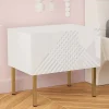 Comodino 50x46h cm design moderno bianco lucido Marisa