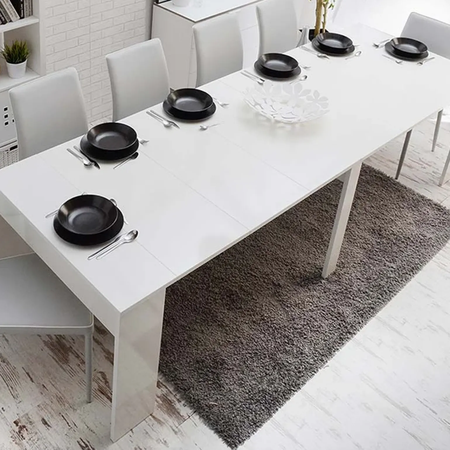 Consolle 50/302cm allungabile bianco opaco Diadema Gihome®