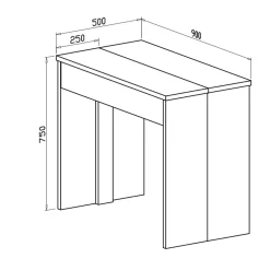 Consolle 50/302cm allungabile bianco opaco Diadema Gihome®