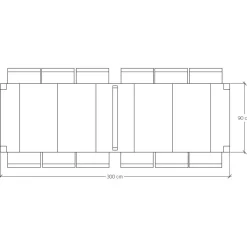 Consolle 50/300cm allungabile moderno wengé Pandora 90 Gihome®