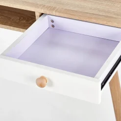 Consolle ingresso scrivania 1 cassetto 120x75cm rovere sonoma bianco Lavanda