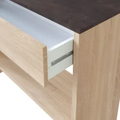 Consolle ingresso 32x79cm con specchio rovere ossido Nelson