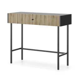 Consolle ingresso 93x79cm nero rovere cannettato Eterna
