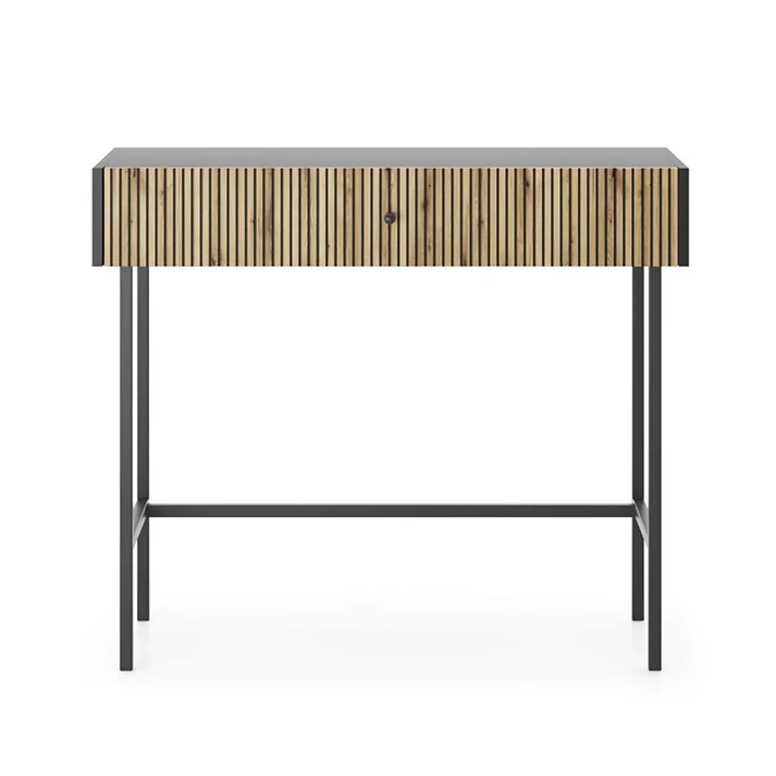 Consolle ingresso 93x79cm nero rovere cannettato Eterna