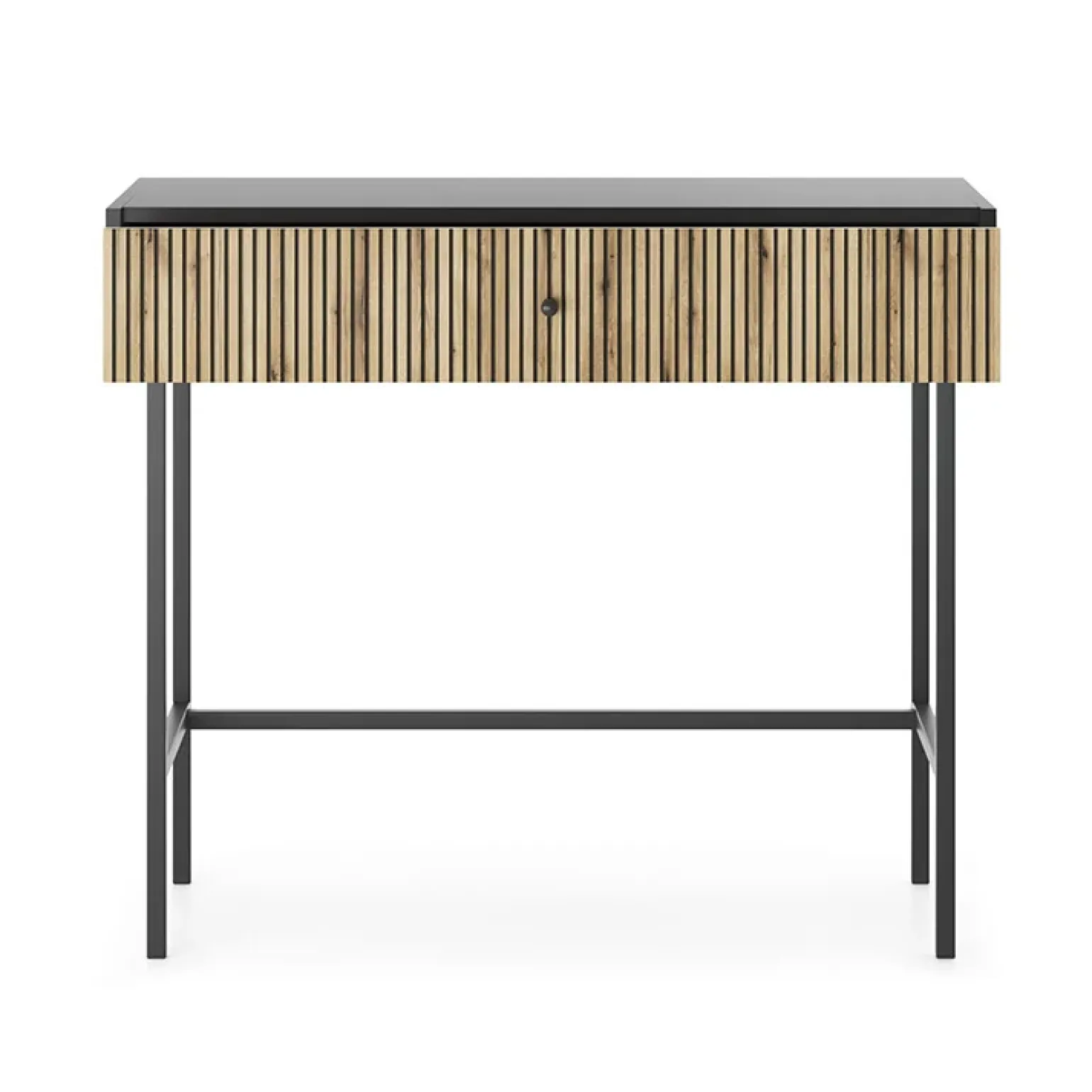 Consolle ingresso 93x79cm nero rovere cannettato Eterna