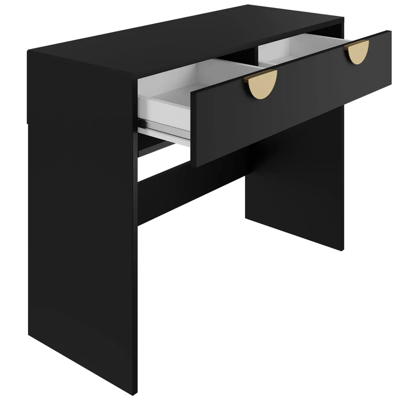 Consolle ingresso 100x78h cm con cassetto nero Oriana