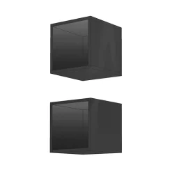 Coppia 2 mensole cubotti 28x29h cm da parete grigio lucido Infinity