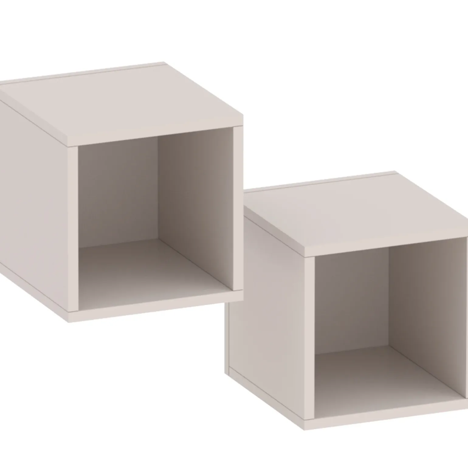 Coppia 2 mensole cubotti 28x29h cm da parete beige Sunset