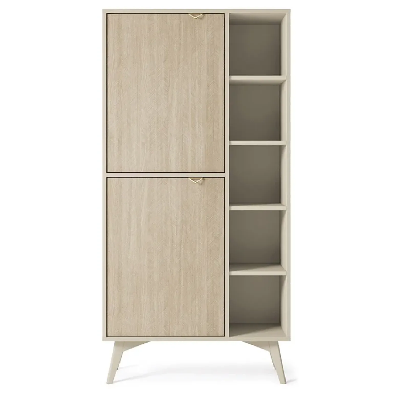 Credenza alta 80x160h cm 2 ante beige rovere Myrta
