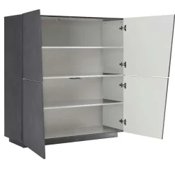 Credenza alta 120x126h cm 4 ante ossido Candia Gihome®