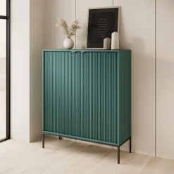 Credenza alta 104x125h cm 2 ante soggiorno verde Alisa