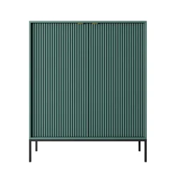 Credenza alta 104x125h cm 2 ante soggiorno verde Alisa